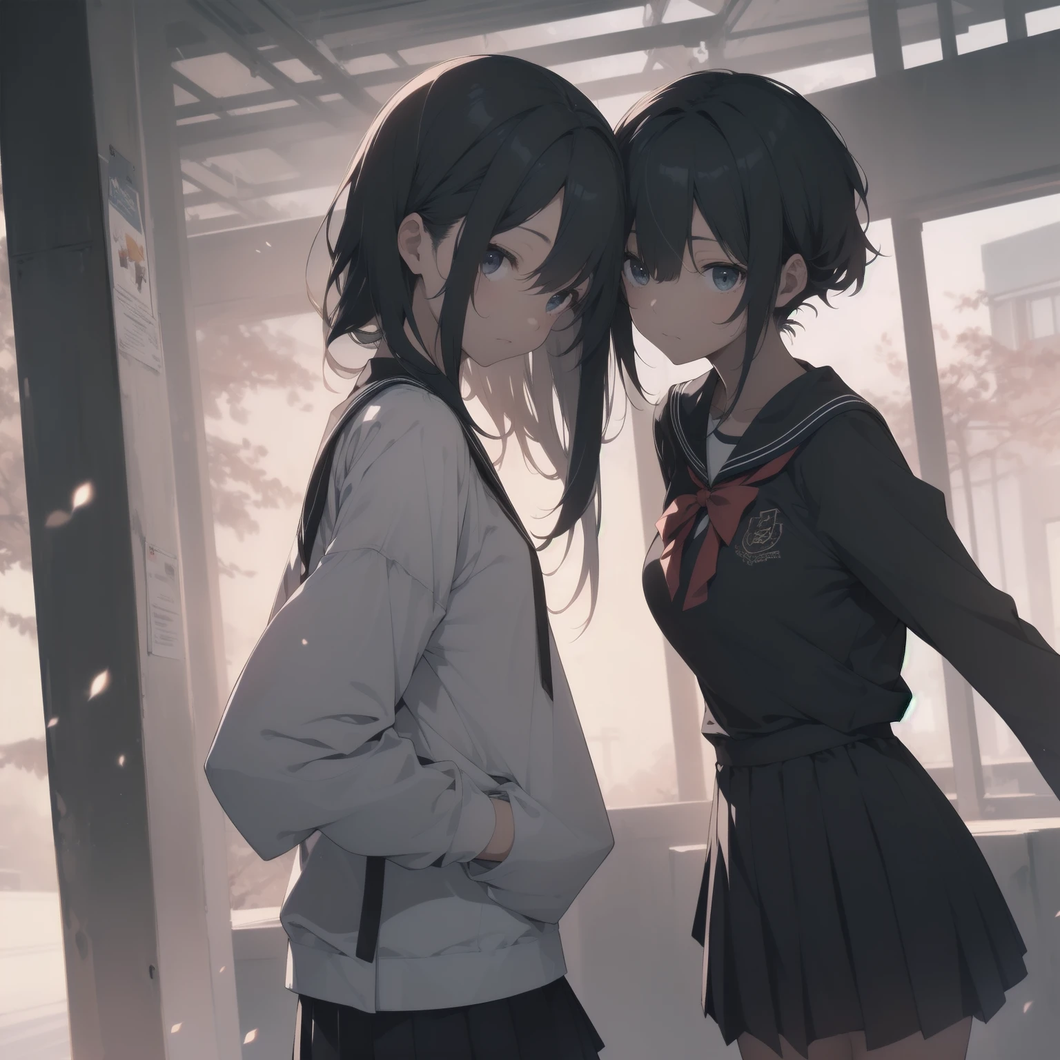 ultra-absurdres-Top quality by artist God, ultra-detailed, high resolution, anime moe artstyle, best anime 8k konachan wallpaper, pixiv contest winner, pool:2810, perfect anatomy,break, 1girl, (Please draw a girl walking sleepily to school alone. )break,(Solo,little female, 13-year-old:1.3),Full limbs, complete fingers,a junior high school student, (very short hair), short cut, flat chest, , small butt, small black eyes, beautiful detailed eyes, well-proportioned iris and pupils, expressive eyes, highres detailed hair, soft expression, salor school_uniform, sailor collar, serahuku, bow, pleated skirt,(Detailed Lighting), (Detailed background), in the School commute route. break,super detailed skin, Best cinematic lighting powered by famous artist, 8k,beauty illustration,photoshop_(medium),very aesthetic,break,((artist:zen_(kamuro) )), artist:clamp ,artist:carnelian ,artist:kantoku ,

