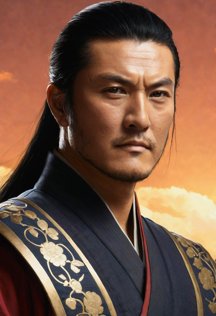 Physical Characteristics of Hashirama Senju Height: Hashirama is tall, with an imposing presence.
body hair: Long and dark, usually tied in a high ponytail. Your hair is straight and thick.
eyeballs: eyeballs escuros que refletem sua determinação e sabedoria.
muka: muka definido com traços fortes, including an X-shaped scar on his face, which adds an air of experience and past battles.
tenue: He wears a traditional ninja outfit with protective red armor over a black tunic.. The armor is made up of several plates, providing additional defense during battles.
stance: Your posture is upright and confident, conveying authority and leadership.
hands and arms: Strong and muscular, indicating his skill in hand-to-hand combat and ninjutsu.