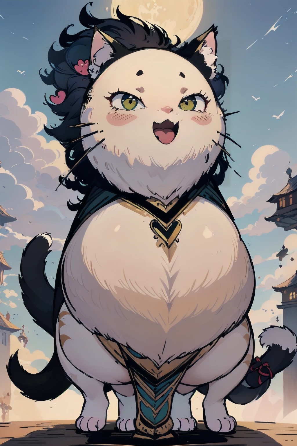 (One huge huge cat) Formed by many small cats, detailed、