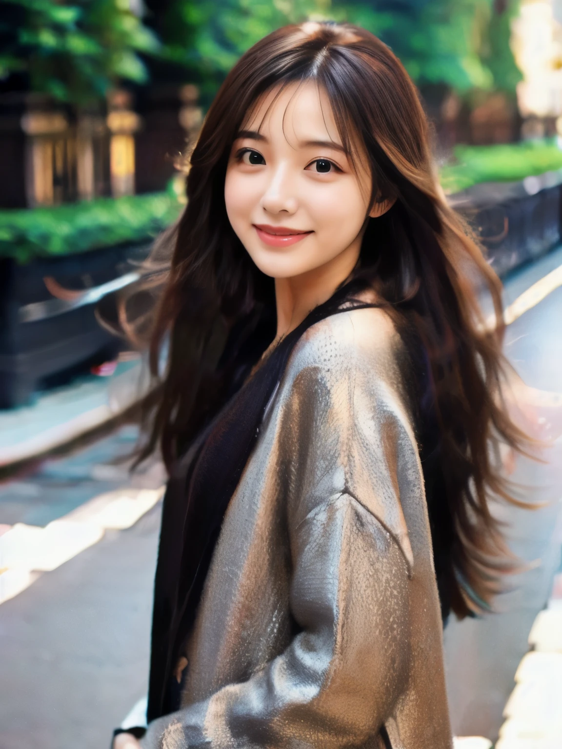 ((highest quality, 8k, masterpiece: 1.3)), sharp: 1.2, Perfect body beauty: 1.4,pretty girl,Light brown long hair,(((Woman straddling a coat))),Slender body,Highly detailed face and skin texture,Beautiful Eyes, double eyelid,((Full Body Shot)),Natural light,smile