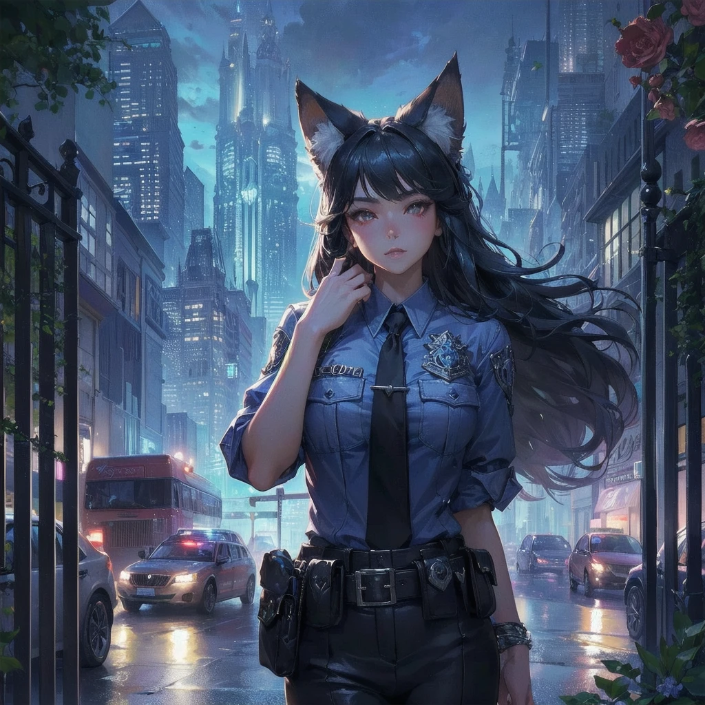 masterpiece, (textured skin), best quality, gorgeous beautiful, (a beautiful girl,wolf ears,wolf tail),detailed clothes,large breasts,narrow waist,, (beautiful face), cinematic lighting, (fantasy anime art ),