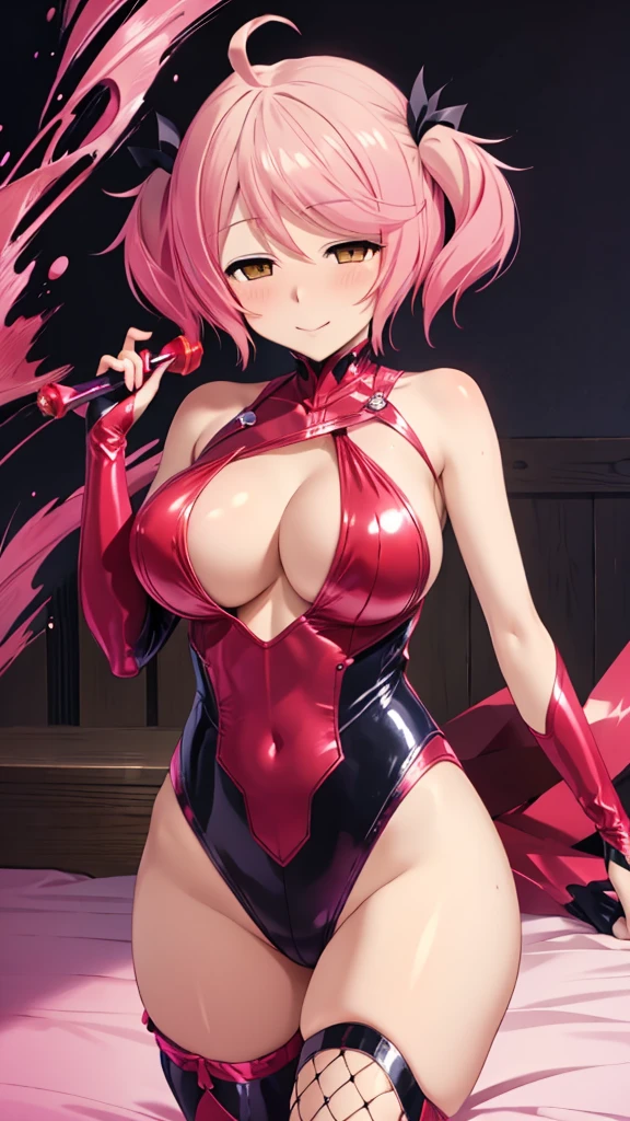 score_9、score_8_superior、score_7_superior、Florence Nightingale \(destiny\)、Pink Hair、Red eyes、oil、Sweat、Wet、超Wet、Purple Background、club、One girl、chest、Reverse costume、Reverse Bunny Suit、Animal ears、White skin、Meme Outfits、Bunny ears、belly button、squat、Yellow Eyes、solo、Long Hair、bangs、Black Hair、Looking at the audience、blush、ribbon、gloves、A bow tie、スリングショットSwimwear、smile、Bunny Pose、Sweat、大きなchest、Covered nipples、Pasties、Thighs、ハートのPasties、巨大なchest、Leg spread、Wrist cuffs、Open lips、Revealing clothing、偽のAnimal ears、Swimwear、黒いgloves、pantyhose、stomach、Thighs、Long sleeve、Pole、