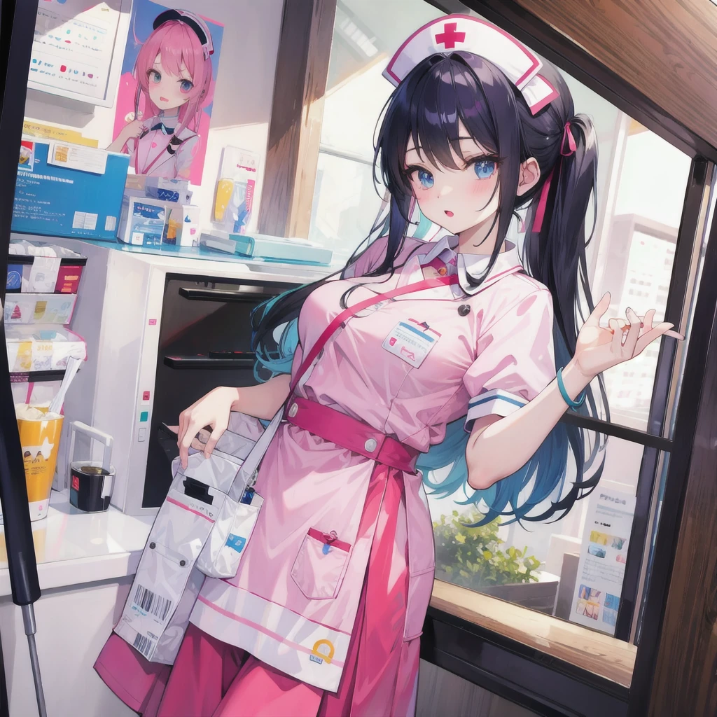 Masterpiece, ultra detailed, hospital,nurse,kawaii
