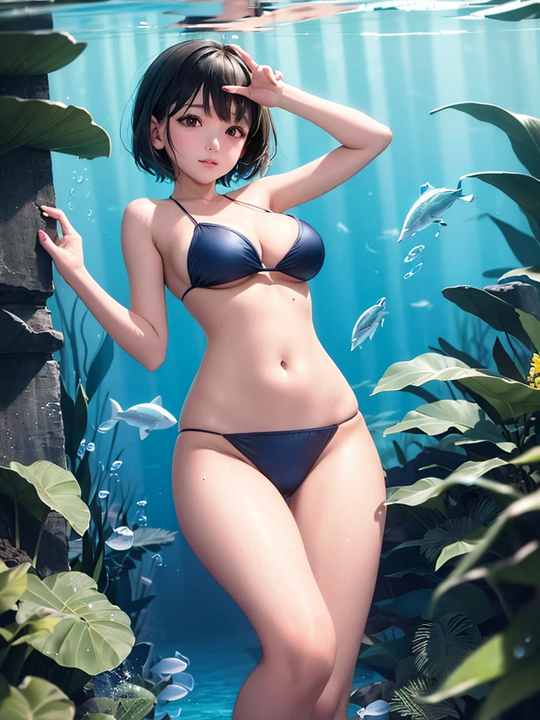 Beautiful girl,sexy lady, blue light bikini girl, camel toe,
short hair black, Underwater, sea water, wet, ดำน้ำทะเล,