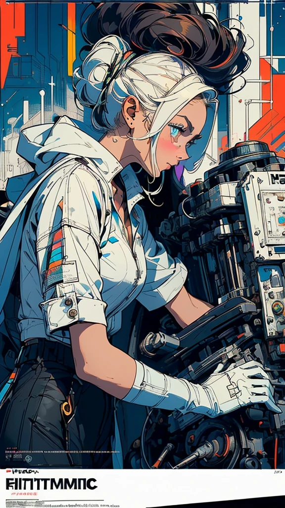 (((masterpiece, highest quality))),(((solo:1.2))),(((1girl:1.2))),32k wallpaper, very detailed, poster, vintage science fiction,(((((geometric cinematic movie poster))))), ((bauhaus)),(shape),(((abstract))),(mid century modern),movie poster,(((((portfolio))))),(((((Close-up))))),(((((bust up))))),((((more various angle)))),((((highlight)))),Vast landscape,((((heterochromia)))),(((complete. detailed face))),((((Extremely talented)))),(((((most complecated futristic machine))))),(Colorful color scheme),(((detailed unlimited mechanic lady)))