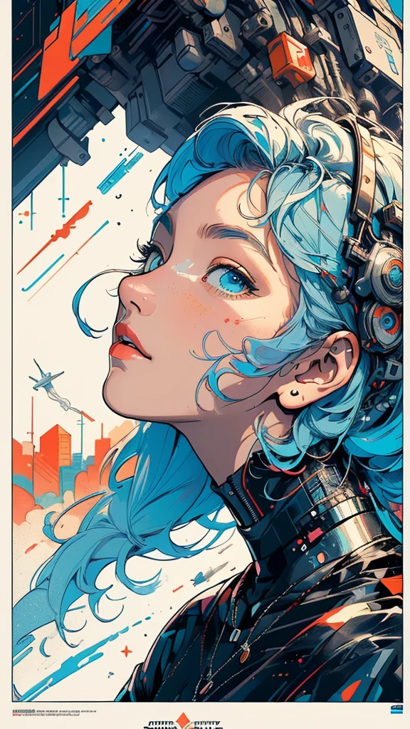 (((masterpiece, highest quality))),(((solo:1.2))),(((1girl:1.2))),32k wallpaper, very detailed, poster, vintage science fiction,(((((geometric cinematic movie poster))))), ((bauhaus)),(shape),(((abstract))),(mid century modern),movie poster,(((((portfolio))))),(((((Close-up))))),(((((bust up))))),((((more various angle)))),((((highlight)))),Vast landscape,((((heterochromia)))),(((complete. detailed face))),((((Extremely talented)))),(((((most complecated futristic machine))))),(Colorful color scheme),(((detailed unlimited mechanic lady)))