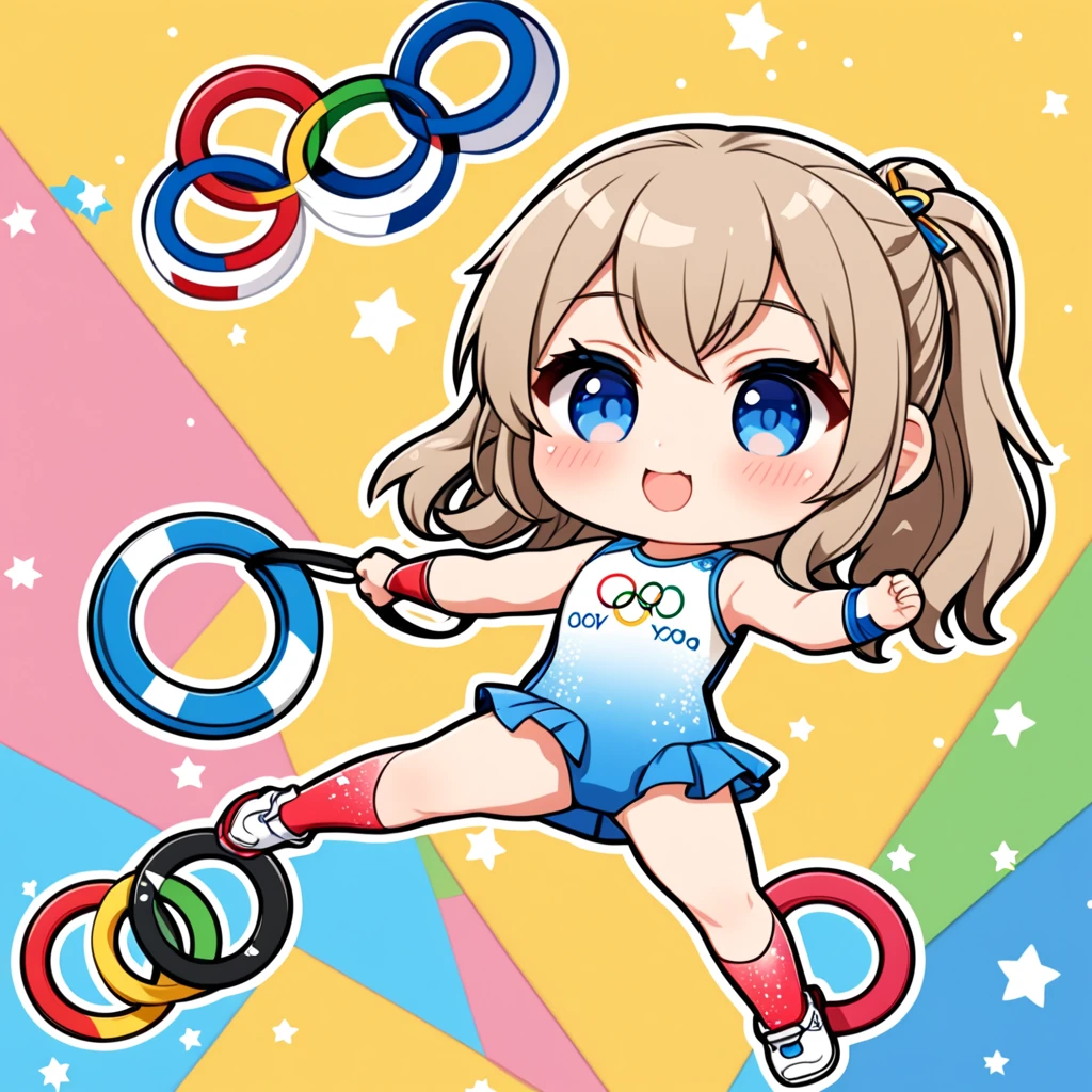 chibi, cute, Olympic Gymnastics Rings