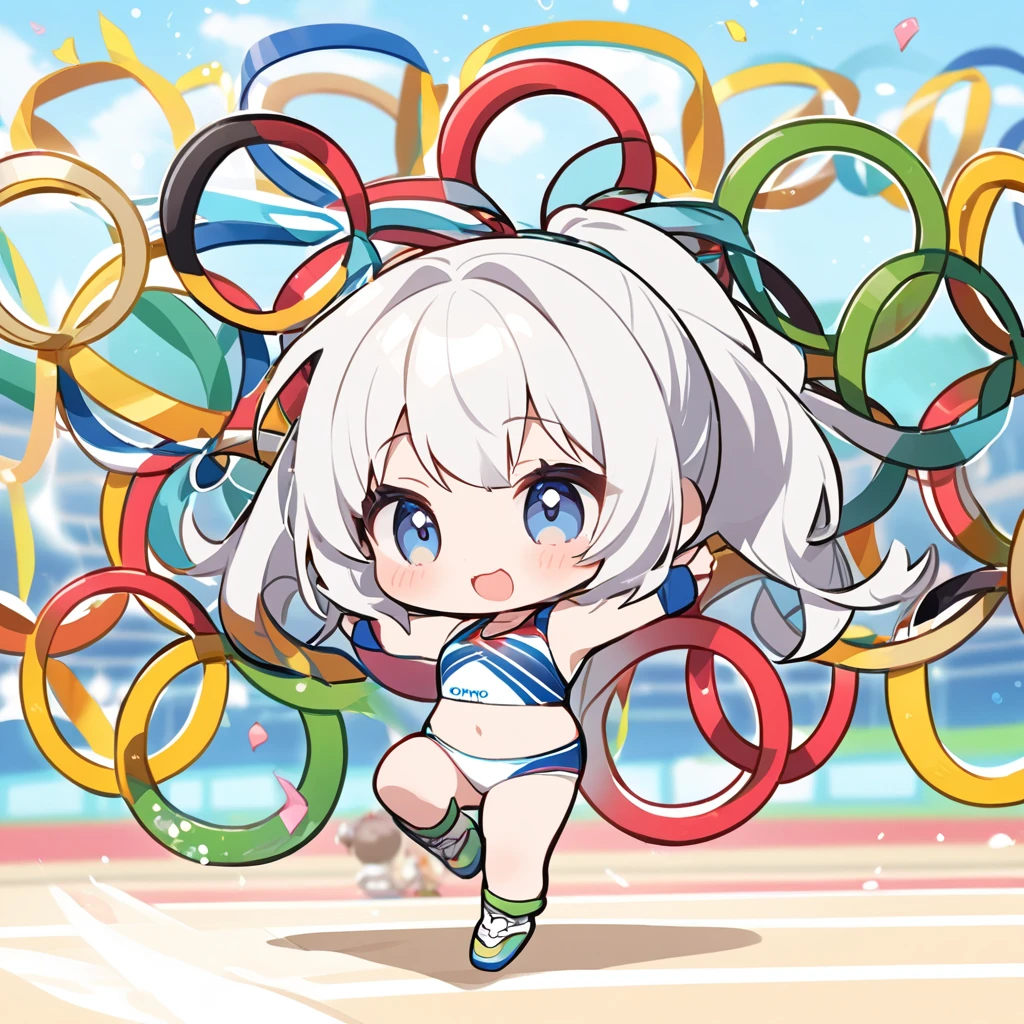 chibi, cute, Olympic Gymnastics Rings