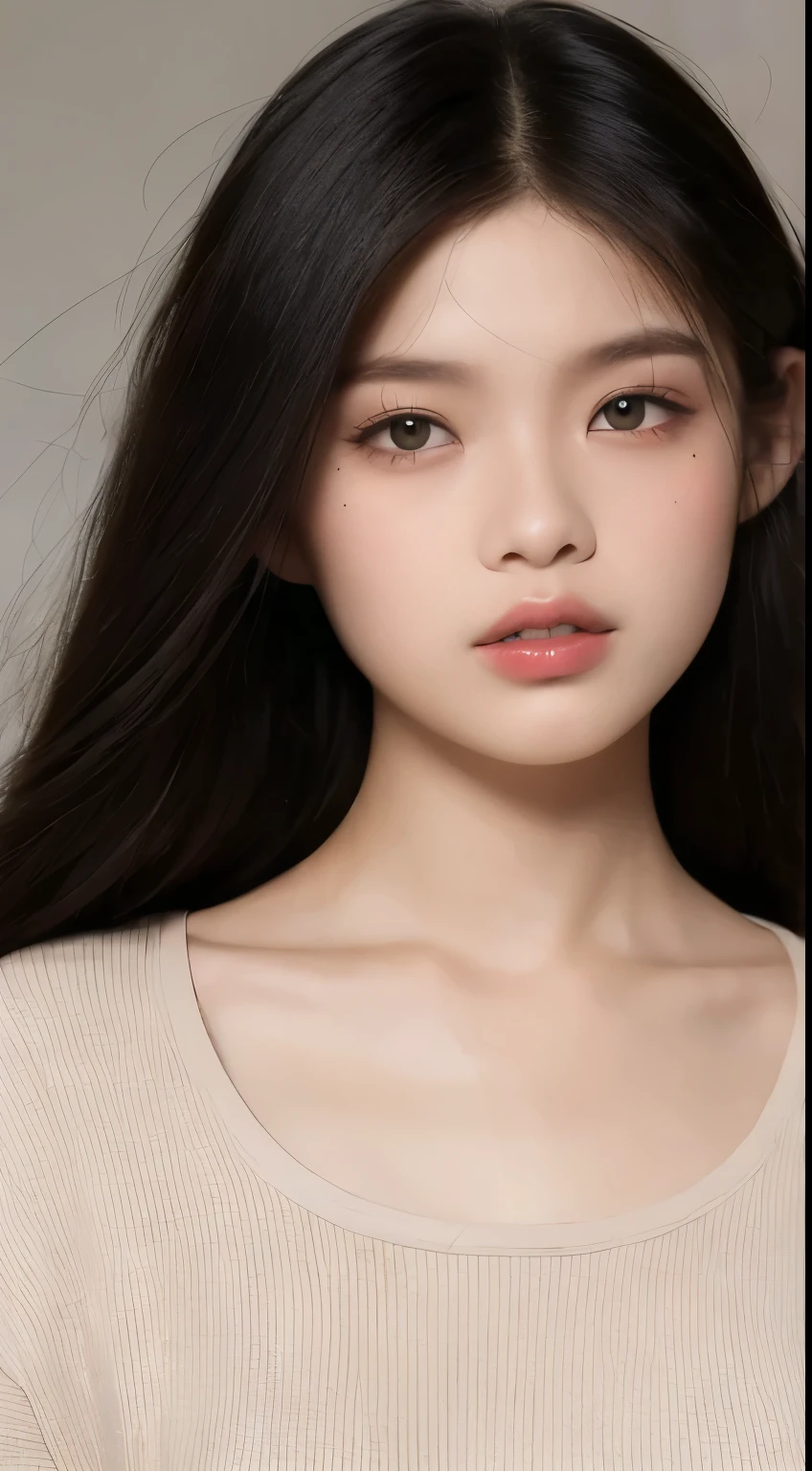 1 Philippine model ,unique details, street virtual fashion, near future, curved details , double eyelid, plump lips, simple background