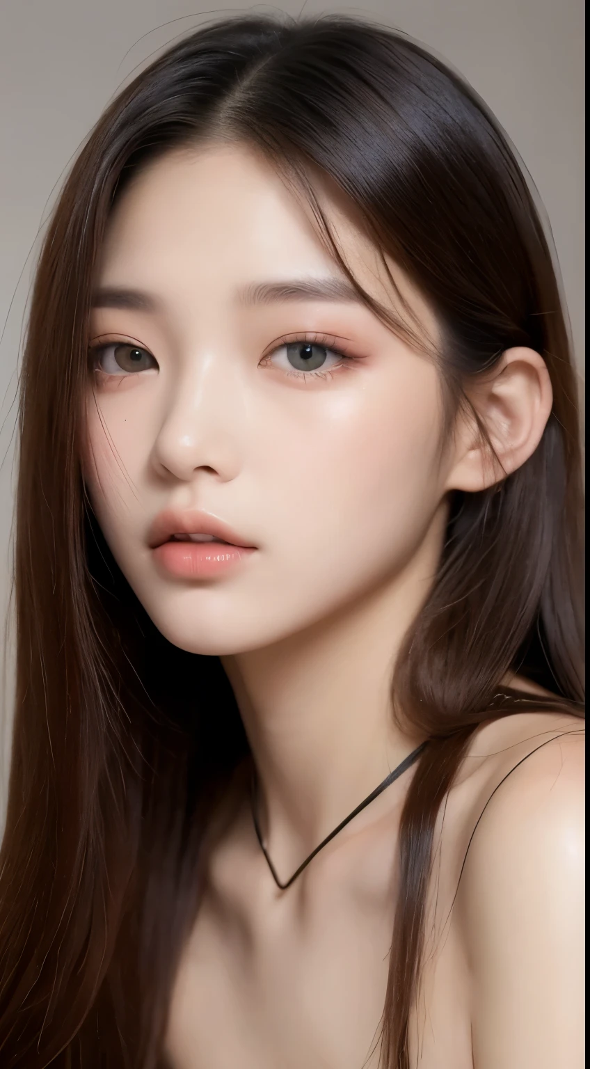 1 cyborg teen model , hair model, Unique hair details, cowboy fashion, near future , double eyelid, plump lips, professional makeup
