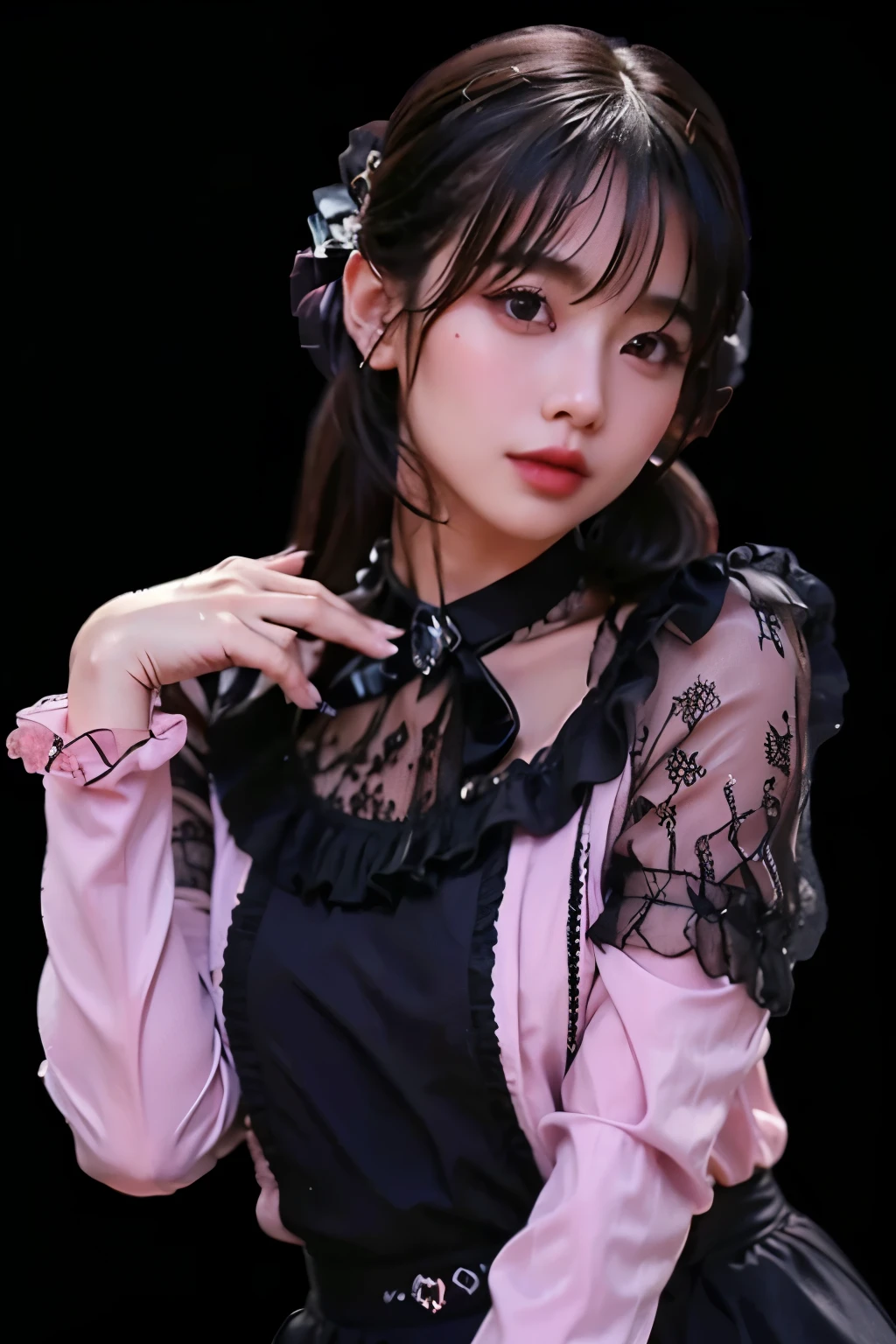 best quality, masterpiece, ultra high resolution, 8k, raw, (photo realistic:1.4), sharp focus, 1 girl, (detailed background:1.5),