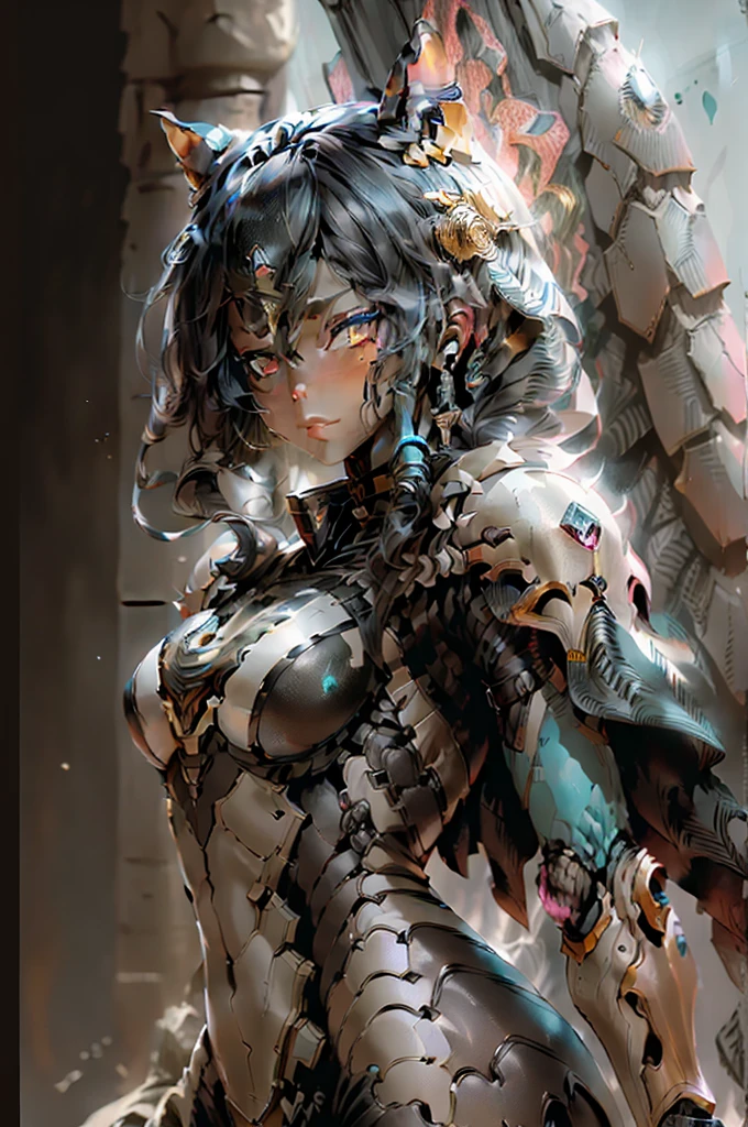 biomachine:1.3, (black egyptian armor:1.2), (Colorant:1.2), Whole body, dorado, air, Hans Giger, (zentangle:1.2), granulated, extremely detailed, intricate details, dynamic lighting, photorealistic, natural light, trouble h, raw work, detailed 8k