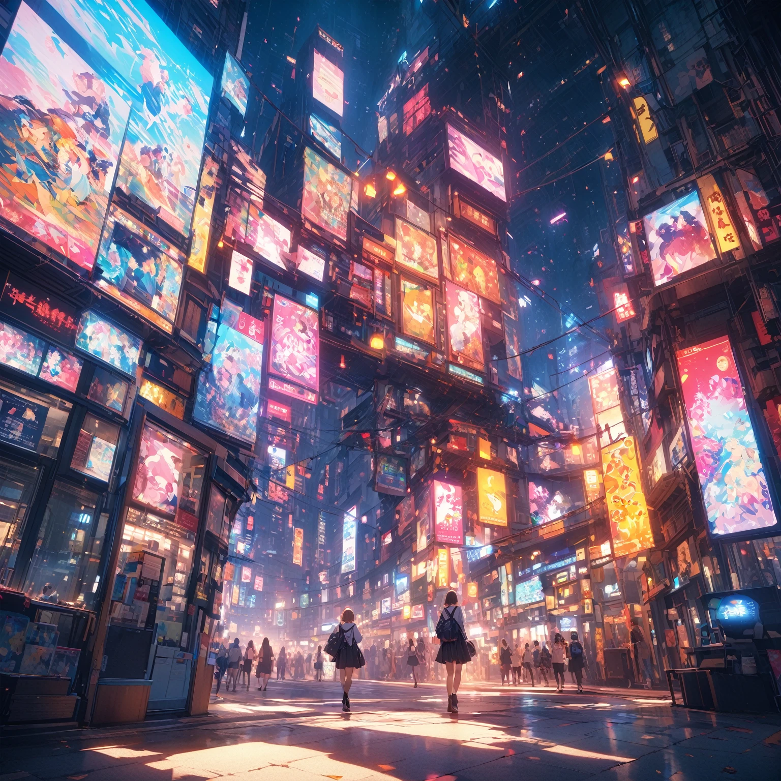 (Panorama, center, masterpiece, Highest quality: 1.2), (8k, RAW Photos, Highest quality), ((masterpiece:1.2)), Genuineistic, Ultra-high resolution, High Contrast, Photon Mapping, Bright colors, Genuine, Very detailedな, Very detailed, RAW Photos, Genuine, Official Art, RAW Photos, Professional Lighting, Light, Professional Writing, twiceLight, Vivid atmosphere, High-definition CG, ユニティ8k), 中央の一peopleの少女teeth、With a white kitten、穏やかな表情で周囲のpeople々々Please be kind、その手teeth星空に向かって広がり、It symbolizes the expansion of the mind..。周囲のpeople々々Also、We treat each other with kindness and gratitude.、The overall atmosphere is warm。この絵画teeth、Day常生活の中で他者への思いやりと心の広がりを感じながら、people々It depicts how people should behave politely and calmly..。背景にteeth広がる宇宙と星空があり、people々under which they live in kindness and harmony.。Day常の丁寧な行動が描かれた左側のシーンteeth、Day々people生における優しさと礼儀正しさの重要性を示しています。Background space and stars々teeth、Day常の小さな行動が宇宙の壮大さと繋がっていることを強調し、I feel a sense of abundance and peace of mind.。この絵画teeth、With kindness and an open mind、自分自身と周囲のpeople々々に調和と平和をもたらす一Dayを表現しています。