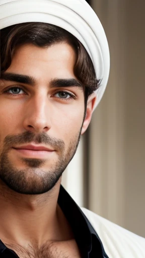 A handsome Hebrew man focus on the face