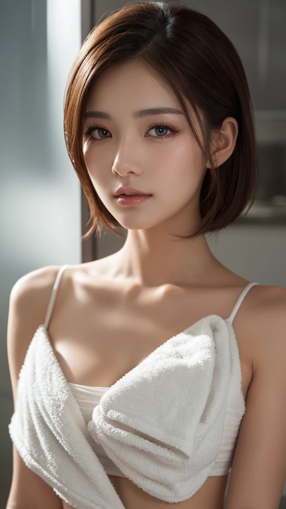 sexy Shaved 8K High Definition Detailed face and skin bath towel