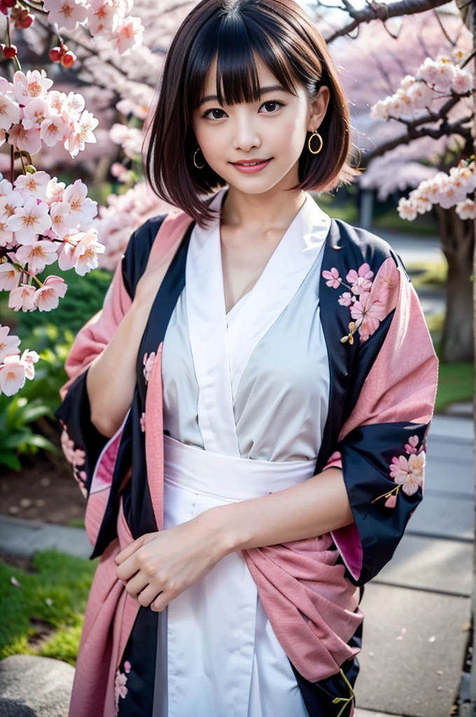 (Emo art:1.6),(8k, RAW Photos, Highest quality, masterpiece:1.3),(Realistic:1.25), High resolution, 超High resolution, dynamic,(colorful:1.35) , Light blooming effect,(Blurred Background), break 1 girl, alone,(Perfect Face:1.2),Representing a beautiful and elegant woman,(Very beautiful woman with legs wide open),(Wide Shot:1.2),Big Breasts ,Nipples :1.0、((boobout:1.0)),Intricate details, Adorable, Vibrant, Playful, (Perfect hands, Fine hand, Perfect Eyes, Detailed eyes),(great joy:1.3),(Improve:1.2), (Sunburned skin:1.1),(Realistic Skin and Hair Texture, Beautiful in every detail & Gloss & significantly),(Short, straight amber hair:1.3),(Striped Hair),Long, narrow eyes, Nose face ,Beautifully protruding chin,(High nose),((Long Bangs:1.3)),((full opened pussy:1.0))Enchantingな, Decorated, Charm,Enchanting, Enchantingな, stylish, dizzying,(Healthy Body:1.2), break ((Fancy costumes:1.6),(Traditional kimono with colorful and shiny luxury Japan:1.4),(Luxury Japanese kimono:1.4,Pale-colored Japanese kimono ,Detailed embroidery:1.4)),(Cherry blossom earrings and necklaces、As a hair accessory:1.3),break (Wind:1.4),Browsing Caution:1.0,(Scattering cherry blossoms:1.6),(Cherry blossom trees),(Cherry blossom petals fluttering, SakuraFubuki),(Highly detailed scene background), Blur the background,Mix 4,