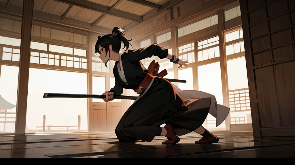 Edo Period,Inside the castle,Kunoichi and Samurai
