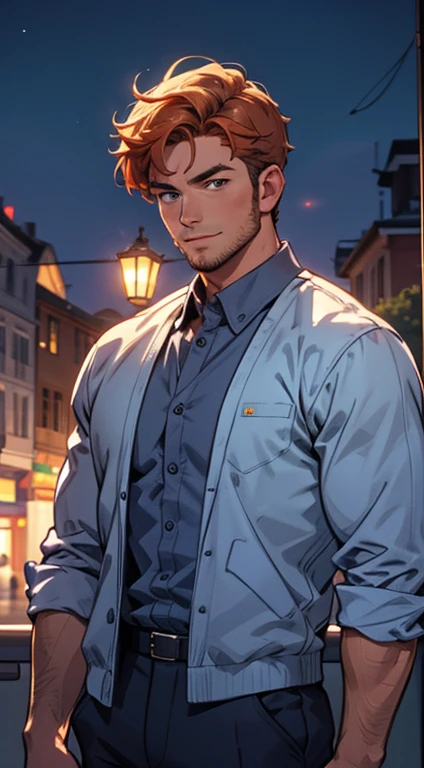 (best quality,4k,8k,highres,masterpiece:1.2),ultra-detailed,(realistic,photorealistic,photo-realistic:1.37),1 man,31 years old,mature man,very handsome,without expression,smile,short grey b
Orange hair,blue eyes,penetrating gaze,perfect face without errors,imposing posture,businessman,office background,cinematic lighting,hdr image