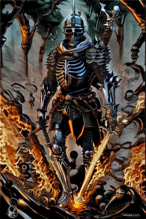 just make a skull with armor and a staff