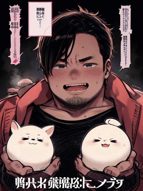 One Man、Very ugly、Ugly、ugliness、Dirty、fat、Are fat、Sweat、Laugh eerily、