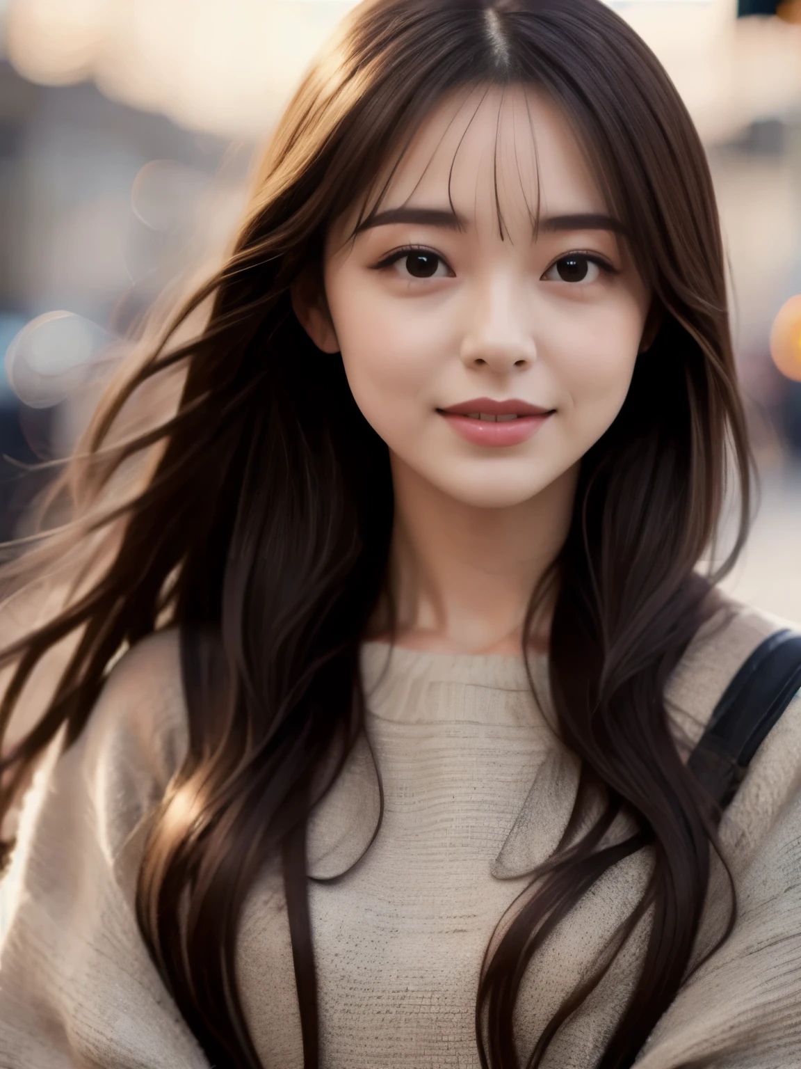 ((highest quality, 8k, masterpiece: 1.3)), sharp: 1.2, Perfect body beauty: 1.4,pretty girl,Light brown long hair,(((Woman straddling a coat))),Slender body,Highly detailed face and skin texture,Beautiful Eyes, double eyelid,((Full Body Shot)),Natural light,smile