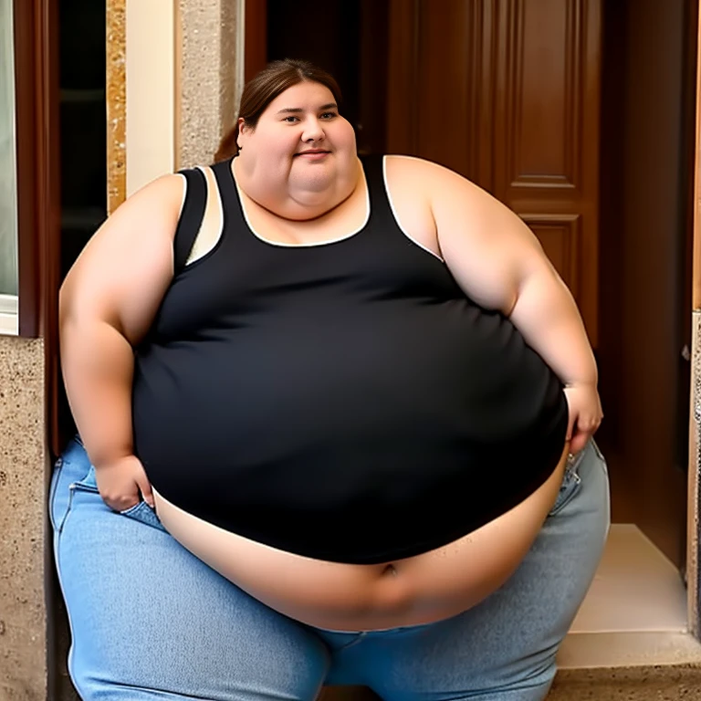 Extremely Morbidly Obese Italian girl