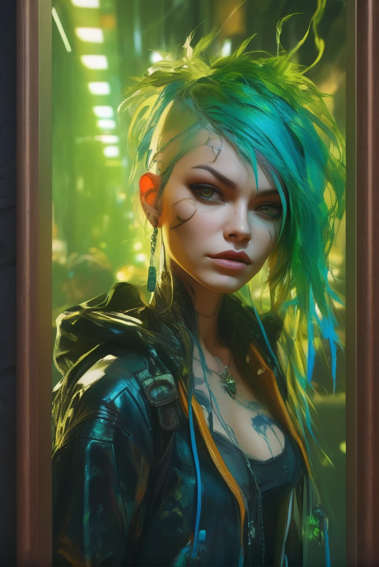 ((Best quality)), ((masterpiece)), (highly detailed:1.3), 3D, arcane style,In the dark and courageous dystopian city of Piltover, plagued by violence and divided into two opposing factions, a young prodigy named Jinx emerges. Having endured unimaginable loss and abandonment, she embraced a life of chaos and destruction. Known for her inventive and explosive abilities, Jinx becomes an icon of rebellion against the oppressive forces that control the city. However, haunted by guilt and battling inner demons, she must confront her past and decide whether to continue on the path of anarchy or seek redemption amid the turmoil. Explore Jinx's journey as she navigates a treacherous world, fighting for survival, unlocking secrets, and discovering the true meaning of her twisted existence, chaos reigns supreme, and at the center of it all is Jinx, the embodiment of unpredictability. Delve deep into Jinx's twisted mind, exploring the origins of his madness and the driving force behind his destructive nature. Unravel the moments that shaped her into the crazed, iconic character we know. Take us on a wild journey through the vibrant streets of Piltover and the shadowy suburb of Zaun as Jinx wreaks havoc with his explosive arsenal. Can redemption find its way into Jinx's fractured soul? Or will she dance forever on the edge of sanity, embracing the chaos that fuels her very existence? Arcane's fate hangs in the balance as Jinx's path intertwines with unlikely allies and formidable enemies. Ignite your imagination and paint a vivid portrait of Jinx's distorted psyche, capturing the essence of her madness and the indomitable spirit that defines it, HDR (High Dynamic Range), Ray Tracing, NVIDIA RTX, Super-Resolution, Unreal 5, Subsurface Scattering, PBR Texturing, Post-processing, Anisotropic Filtering, Depth of Field, Maximum Clarity and Sharpness, Multit Textures