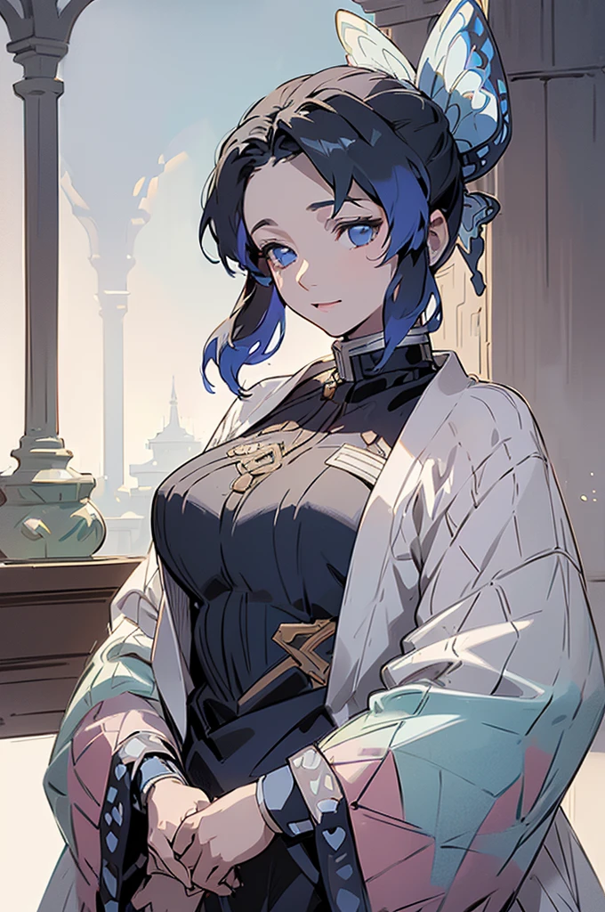 Serious, eyes half closed, front view, distracted, blushing,