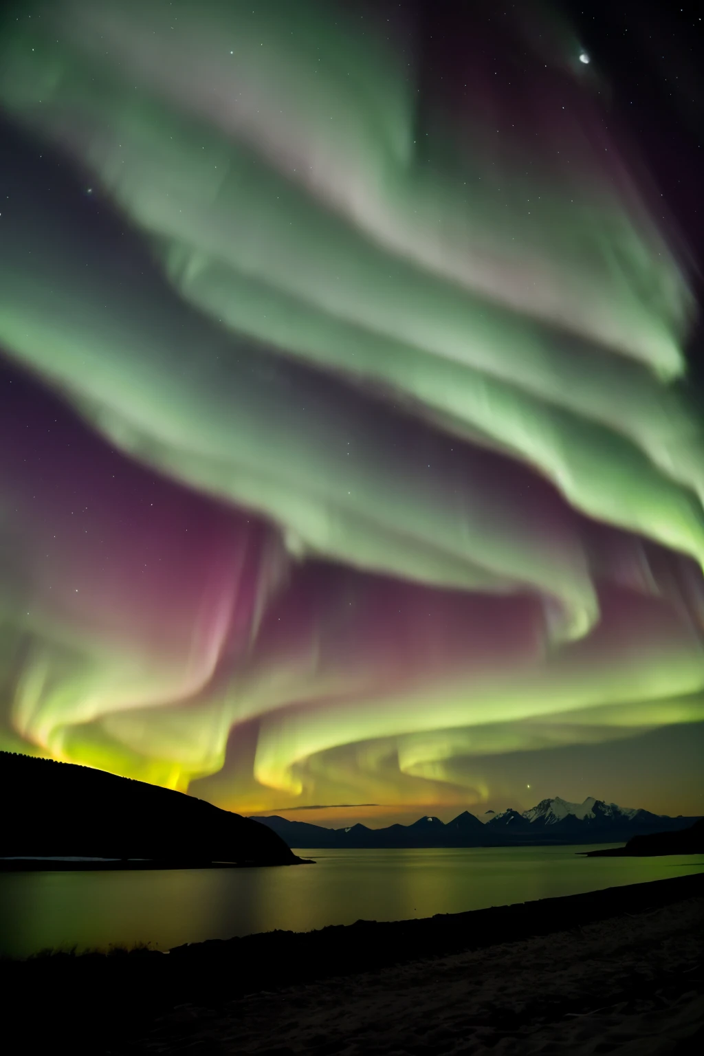 (dreamlike），The sky is colorful，Sun and Moon，Aurora，Popular and gorgeous