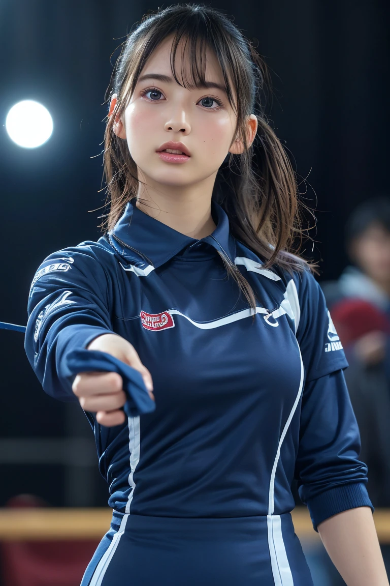 1 female、(super beautiful)、(beautiful face:1.6)、(detailed face:1.5)、(fine eyes:1.1)、(lip details:1.1)、(detailed nose:1.1)、(brown hair)、(doing figure skating)、(he女&#39;he&#39;リンクでスケートをしているのはheだけです.:1.2)、(anatomically correct movements:1.3)、(purple costume)、(white panties under skirt:1.2)、(Clothes:1.5)、(skating rink with spectators)、(At SFW:1.5)
