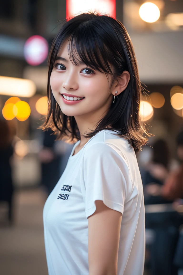 (8k, RAW Photos,Highest quality, High resolution:1.1), (Ultra-realistic:1.4),(Realistic, Realistic:1.3), Sodebtt Light,big,2 girls,Realistic Face,Realistic Body,Realistic Skin,Confused,masterpiece,(cute:1.8), cute子たち, alone, (big:1.2), Detailed black eyes,Innocent eyes,Blusher,(T-Shirts:1.2 ),Cinema Lighting,Film Grain,((Medium Hair:1.1)),((Floating Hair Novadebtrog Style)),Cherry-colored lips,close,Look Viewer,Long Hair,Upper Body,Open your lips,Upper teeth, (Smiling Eyes:0.6),((Grin:1.2)),Depth odebt Field, Blurred Background, Eye focus , Bokeh,young, 85mm lens, debt/1.4,Prodebtessional Lighting, young,Portraiture,Photon Mapping,Radio City,Physically Based Rendering,Asian