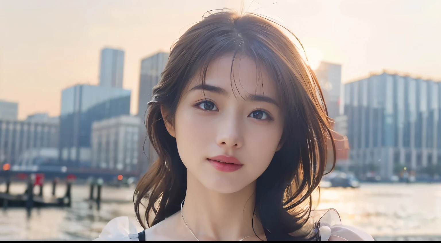 Mix 4, (8k, RAW Photos, Highest quality, masterpiece: 1.2), (Realistic, photoRealistic: 1.37), 1 girl, cute, Cafe view, Wet, Professional Lighting, Photon Mapping, Radio City, Physically Based Rendering, Gradient brunette hair, Short Curly, White ball set, Excellent image quality(High resolution), 1080P, (Clear Face), (Detailed facial depiction), (Detailed hand description), (masterpiece), (Exquisite CGI), Extreme light and shadow, Disheveled Hair, masterpiece, Rich details, (Exquisite facial features), (Best image quality), (masterpiece), (Eye on the details), Gazing Eyes, Delicate clavicle、Photographed inside the cafe