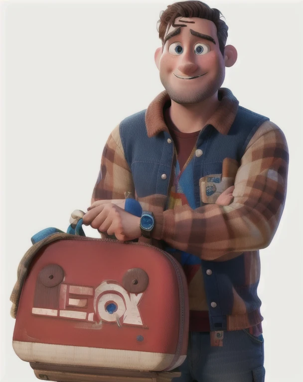 disney pixar style man, offwhite, high qualiy, best qualityer