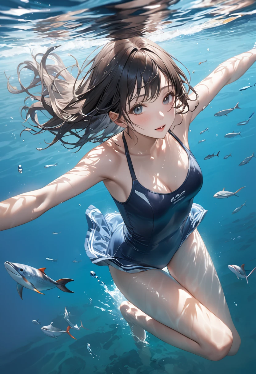 (Camel Toe:1.2), (Seductive lips:1.3), 最high quality, high quality, ((masterpiece)), High resolution, 8k, Very detailed, Hmph, Amazing, (Detailed skin texture), unbelievable Ridiculous, Ridiculous, ((High definition wallpaper with ticker unit 8k)),
Large file size、Ultra-detailed、A delicate smile、Look at the viewers、Glowing Skin、sunlight、(Light)、K-Pop Idols、Photorealistic、Detailed face、(((Underwater photo of beautiful woman diving into the sea))):(Camel leg print bikini tie)、High-speed shot capturing the moment it breaks the water surface。(The scene is bathed in natural light.、Intricate bubbles and ripples form around her body.。Feeling depressed、Highly detailed and smooth、
(Space between the legs)、超A high resolution、Photorealistic、Realistic、最high quality、Photorealistic、
8k、Raw photo、最high quality、masterpiece