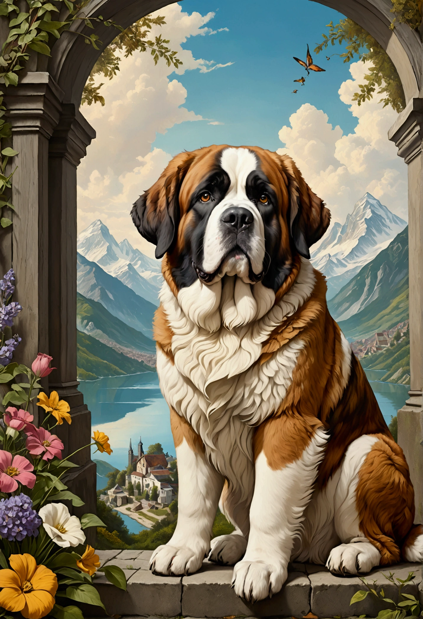 Saint Bernard dog