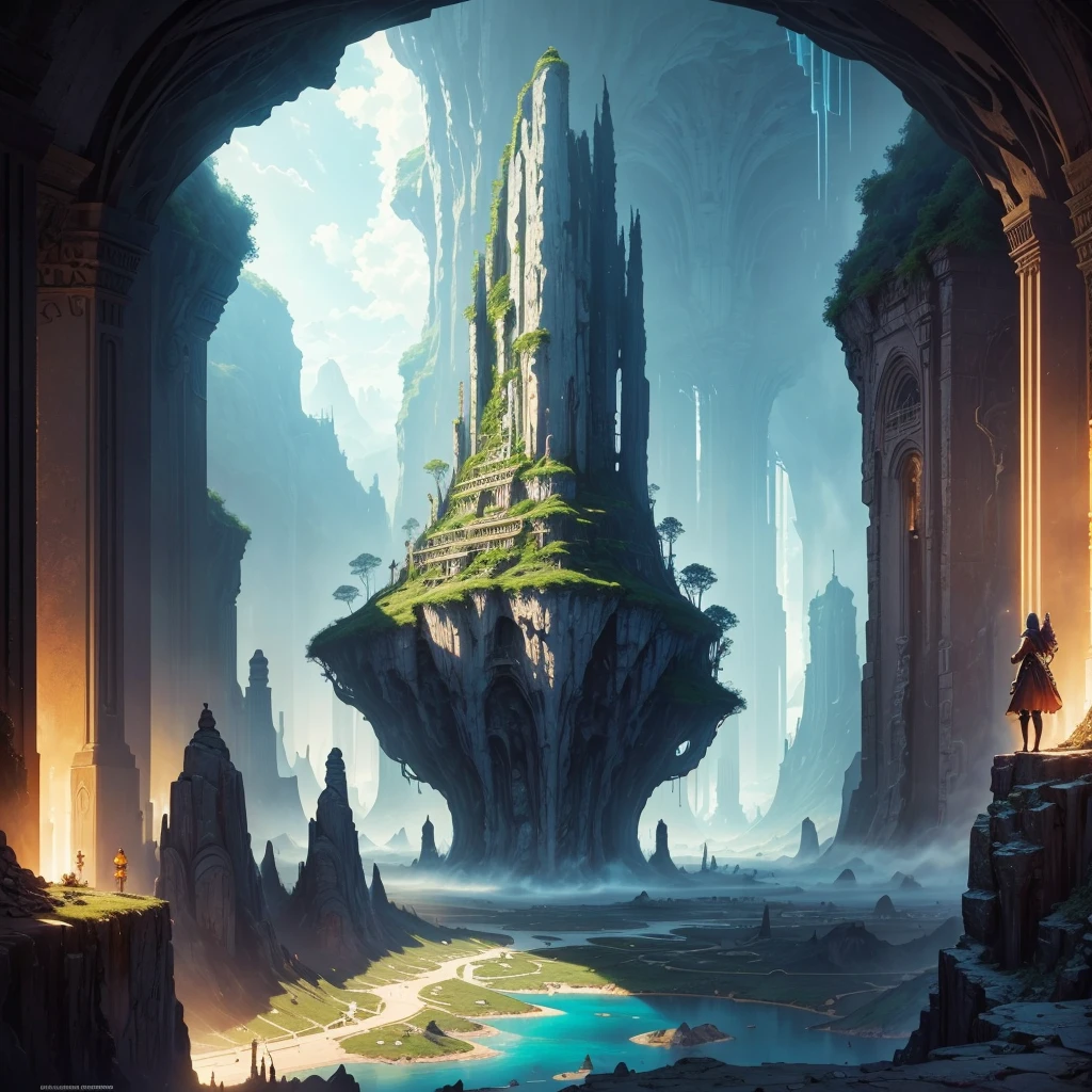 Best Quality,8k,Huge underground city,Underground Labyrinth,mysteriouultidimensional,A world beyond imagination,High Dimension,Fantasy,Different space,Nature,romantic,A world beyond imagination,Dream world,Huge river,masterpiece,最高masterpiece,perfection,
