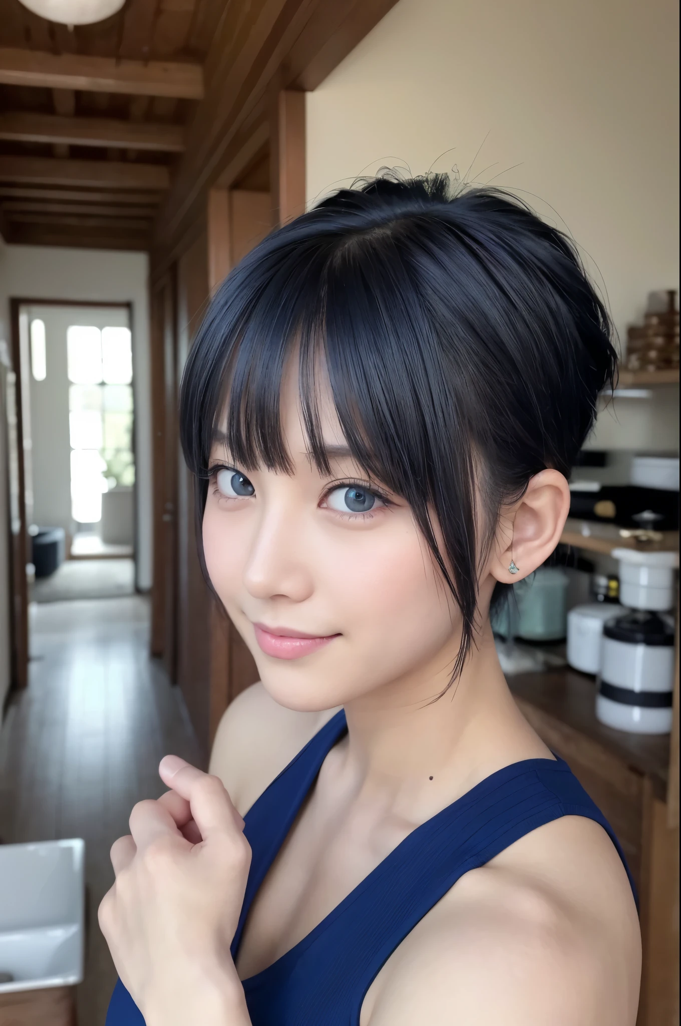 8k,非常に大きな胸と非常に大きな胸を持つアラフィフのwoman, Very detailed, so beautiful(Like the real thing),Shining Eyes,Pale skin(Ultra-Realistic Skin),smile,Muscular and macho、そしてスレンダーボディの悪魔のようなwoman,Short blue mohawk(Blue Shorthair),woman&#39;My abdominal muscles are severely torn,Fan Art Best Art Station, うわー and Types of bacteria,  Types of bacteria, 2. 5d cgi anime Fantasy artwork, High quality and detailed art, Up to the model ,Photorealistic RAW photos of the highest quality。so beautiful(Like the real thing顔) Bright colors、完璧なwomanのイメージ,Art Station Trends、masterpiece、Fantasy art、Ultra-high resolution,,Mr..々Pause,charm,sexy,Rich colors, Backlight, Cinema Lighting, Film Grain, to be born, 50mm lens, Nikon D850,compensate,Blue and white Arabian breastplate(Detailed Coat of Arms),In front of the ruins in the forest,View your viewers,Numerous tattoos all over the body(Accurate tattoo details),,Lean and muscular lower body,Blue and white sarouel pants,Big eyes,Muscular Beauty,Bodybuilding,