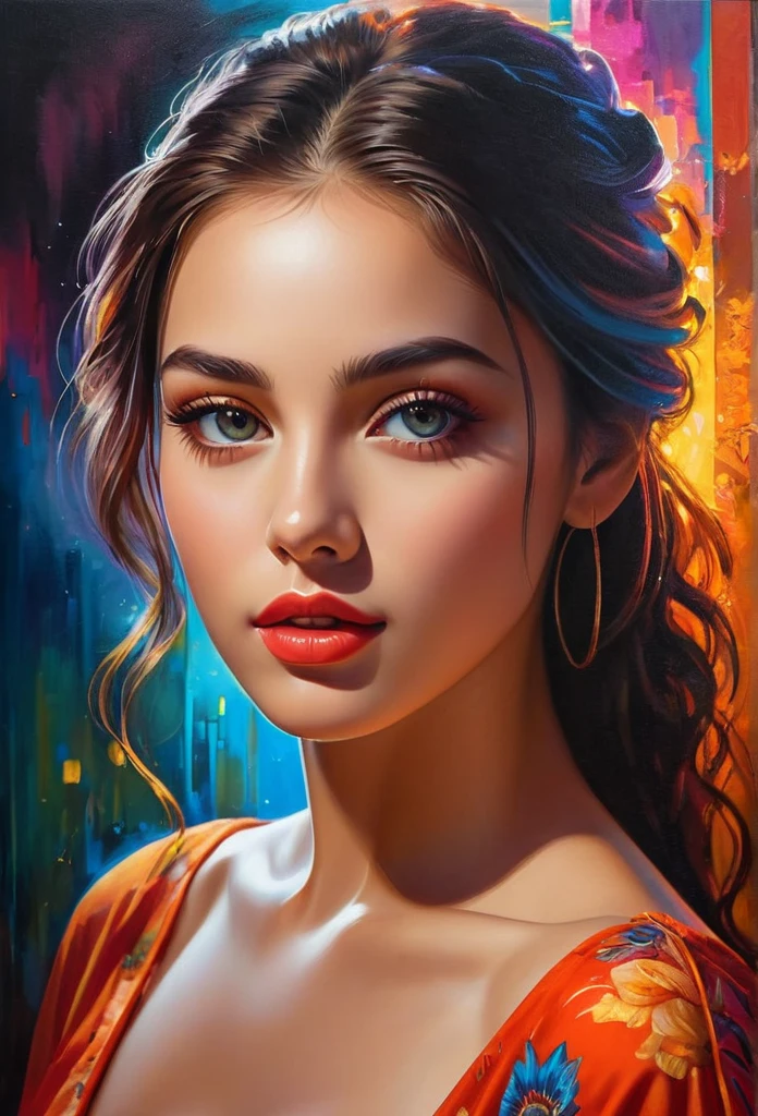 (highest quality,4K,8k,High resolution,masterpiece:1.2),Very detailed,(Realistic,photoRealistic,photo-Realistic:1.37),detailed figure, vibrant colors, intense lighting effects. Here is the prompt for the given theme:

"A beautiful girl with detailed facial features, including beautiful eyes, a delicate nose, and alluring lips. She is the centerpiece of the artwork, exuding an erotic vibe. The artwork showcases a high level of detail, providing an ultra-detailed depiction of the girl's figure. The colors used in the artwork are vibrant and lively, creating a visually captivating effect. The lighting effects in the artwork are intense and dramatic, adding depth and dimension to the overall composition. The medium used to create the artwork is a combination of digital illustration and sensual fine art painting. The overall image quality is of the highest caliber, with a resolution of 4k or 8k, and it possesses a realistic and photorealistic aesthetic, capturing every intricate detail of the girl's form and creating a masterpiece that is visually stunning. The color palette used in the artwork is rich and diverse, incorporating a wide range of seductive hues. The lighting in the artwork is carefully designed to accentuate the girl's features and create a mesmerizing atmosphere. The artwork portrays an erotic scene that can be both sensual and captivating, invoking strong emotions in the viewer. The overall composition is balanced and harmonious, with a focus on the girl's allure and captivating presence. This artwork showcases the beauty and allure of the female form in a distinctive and eye-catching manner." 