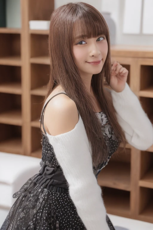gorgeous woman, 1 girl, white one-piece swimsuit:1.2, skinny, healthy, perfect body:1.2, abs:1.1, dark brown hair:1.1, rain wet, wet body:1.2, night pool room:1.6, ultra-detailed face, detailed lips, detailed eyes, double eyelids, pubic hair, black skin, trimmed bangs, shy smile, (best quality,8k,masterpiece:1.3)