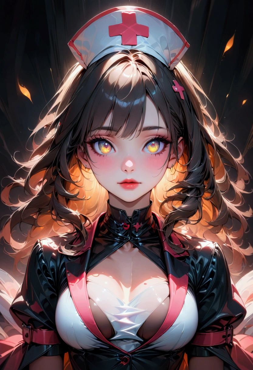 1girl, Nurse, a beautiful nurse, beautiful detailed eyes, beautiful detailed lips, extremely detailed face and portrait, longeyelashes, (4k,8k,highres:1.2), ultra-detailed, HDR, UHD, studio lighting, ultra-fine painting, sharp focus, physically-based rendering, extreme detail description, professional, vivid colors, bokeh, portrait, cinematic lighting, warm color tones, glowing skin, masterpiece, best quality, very aesthetic, absurdres