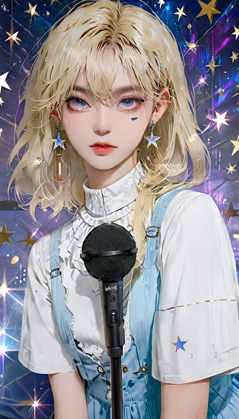 Alice Synthesis Thirty, Star, Sing, Perfect face, Beautiful proportions, Microphone to mouth, one person  