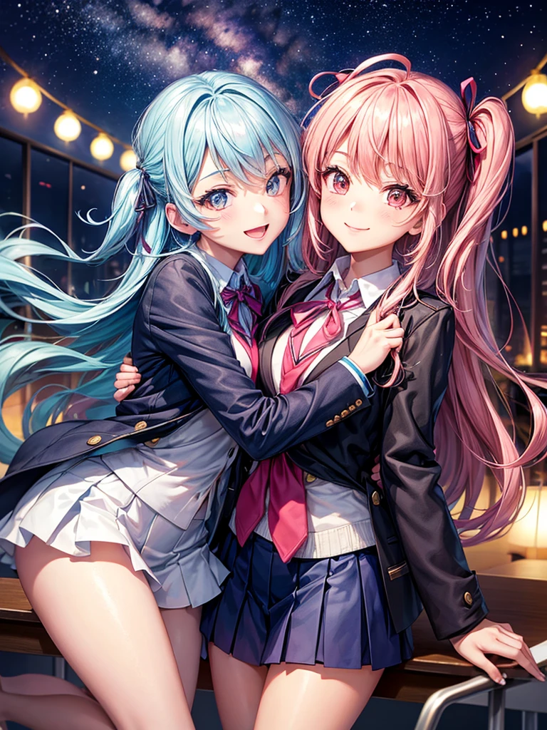 best quality,,smile,blazer,swimsuit,nepal,School,classroom,High-dimensional beautiful girl,Multidimensional beautiful girl,Several girls are depicted,They are hugging each other,Colorful,Different world,Collective of girls,JK,A girl taking off her uniform,future,Sexy and cute,New generation,futureの制服,Ribbon on uniform,Evolution of fashion,middle School girlultiple girls are depicted,harem,idol group,starry sky background,photo shoot,long hair,wearing a cardigan,beautiful girlの国,girl's paradise,highest quality,big breasts,leather jacket,happy girl,horny girl,Blue eyes,perfect face,standing position,She has her bangs down,fur jacket,Beautiful eyes,smooth hair,perfect eyes,beautiful girl,Angel,Angel Girl,multicolored hair colors,naughty girl,beautiful,High-dimensional beautiful girl,Multidimensional beautiful girl,hoodie,leather jacket,gathering,Group、,