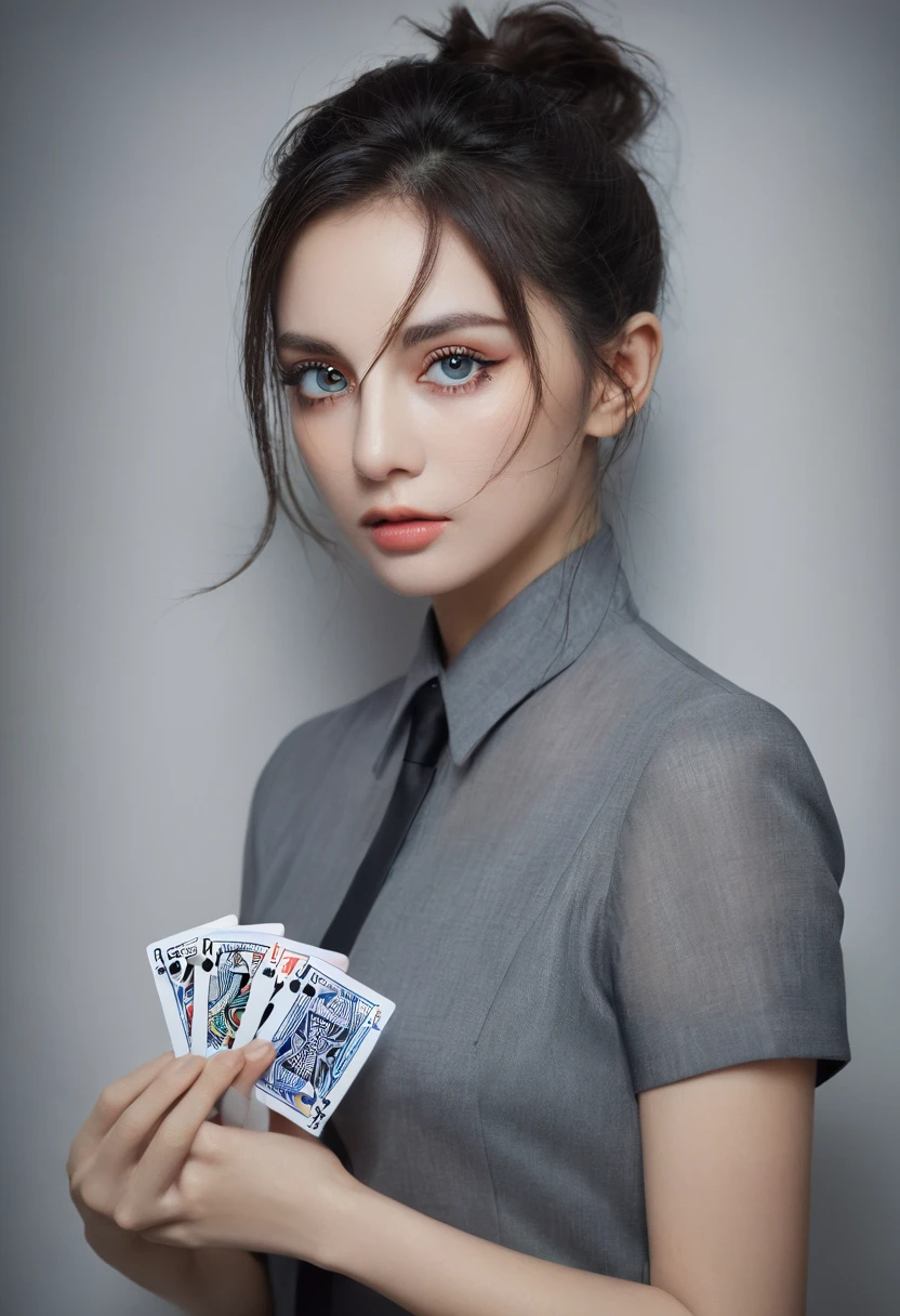 masterpiece, Top quality, [crazy_Eye], (Small: 1.2), Ultra Detailed, FOG, National Foundation, (Poker face)