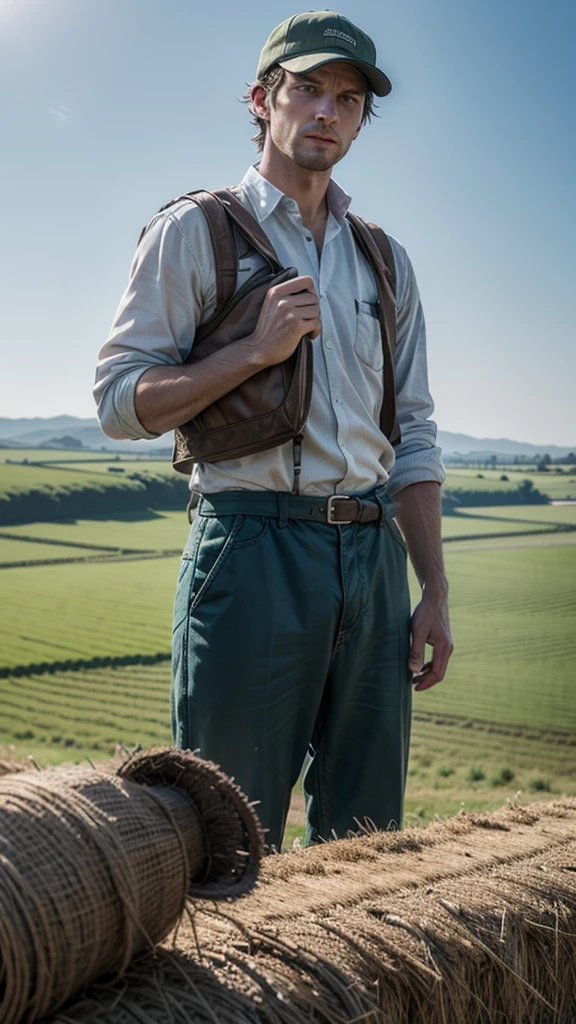 An image for a banner about the day of the driver and the farmer, with images of rural producers 