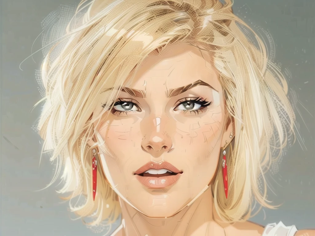 (detailed), comic book style, outline the most defined lines of the face, beautiful woman, (intricate linework:1) outlines, front view, close view at her face, ultra resolution, best quality, high quality, masterpiece, high detailed, 8K, 4K, computer graphics, american comics