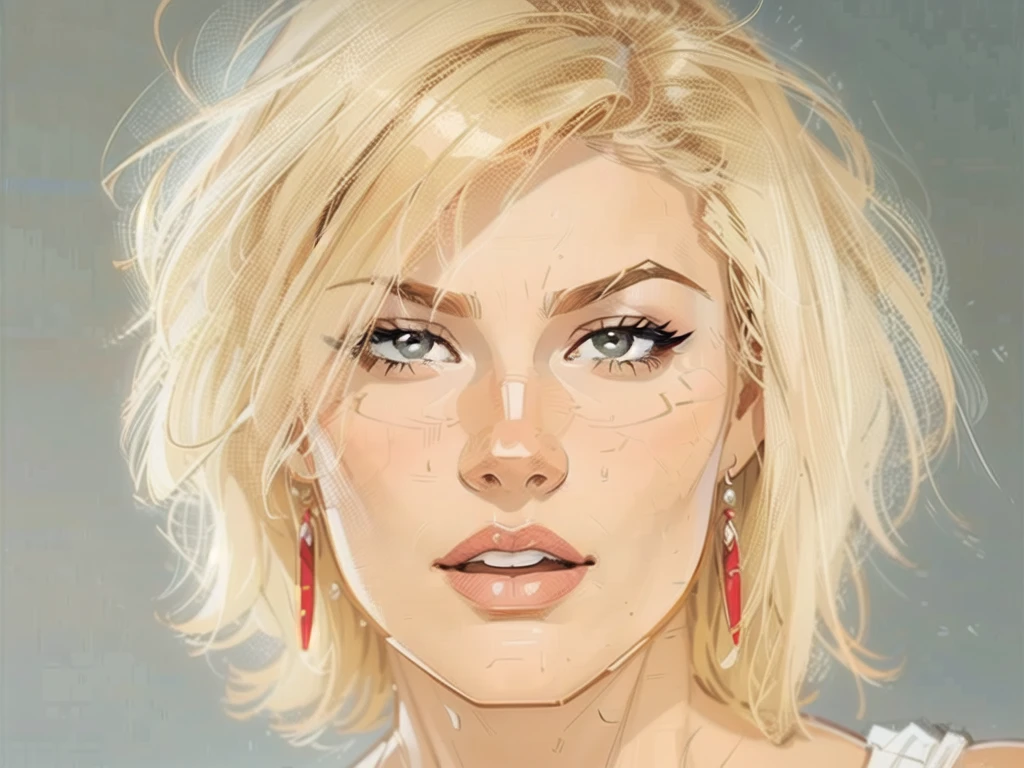 (detailed), comic book style, outline the most defined lines of the face, beautiful woman, (intricate linework:1) outlines, front view, close view at her face, ultra resolution, best quality, high quality, masterpiece, high detailed, 8K, 4K, computer graphics, american comics