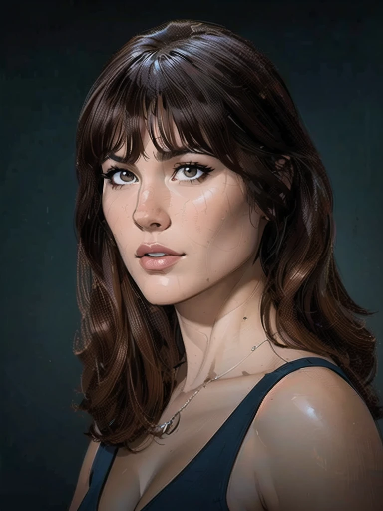 (detailed), comic book style, outline the most defined lines of the face, beautiful woman, (intricate linework:1) outlines, front view, close view at her face, ultra resolution, best quality, high quality, masterpiece, high detailed, 8K, 4K, computer graphics, american comics