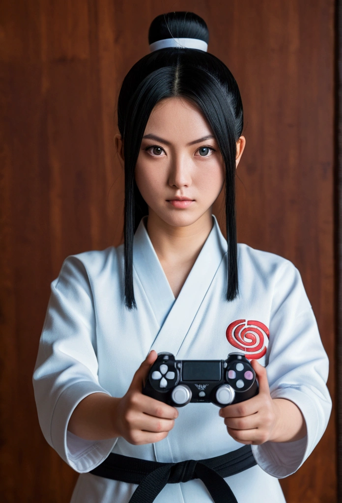 master part, best quality, ultra detali), Retrato do hashirama character from naruto anime utra realista 4k --v 4, she Hold Joystick Controller PlayStation