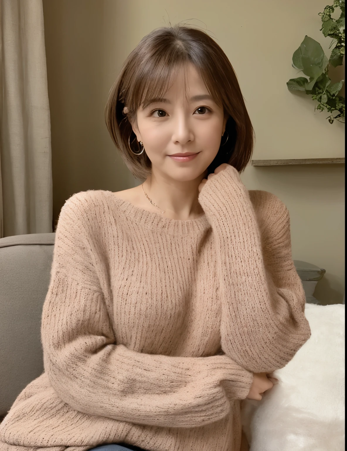 Beautiful Mature Woman,sweater,