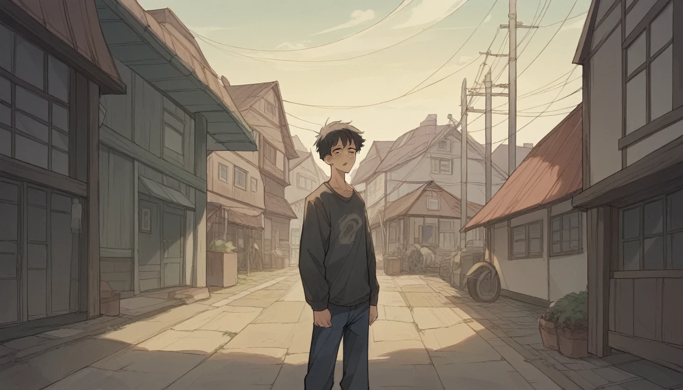 One Man、top-quality、realisitic、(faded texture)、in 8K、Detailed skin、Young Asian、20yr old、ultra-detailliert、hight resolution、Killer、There are shadows on the face、profetional lighting、Wild、Night World、A shady world、gazing into distance、